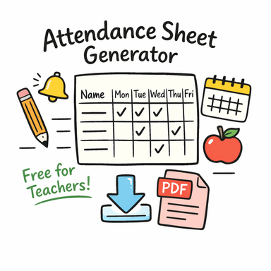 Attendance Sheet Generator
