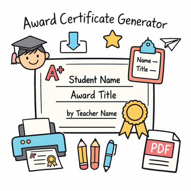 Award Certificate Generator