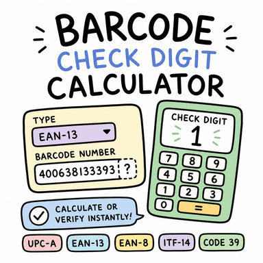 Barcode Check Digit Calculator