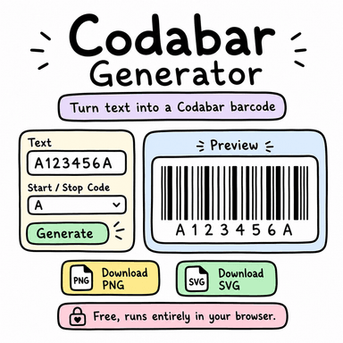 Codabar Generator