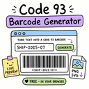 Code 93 Barcode Generator