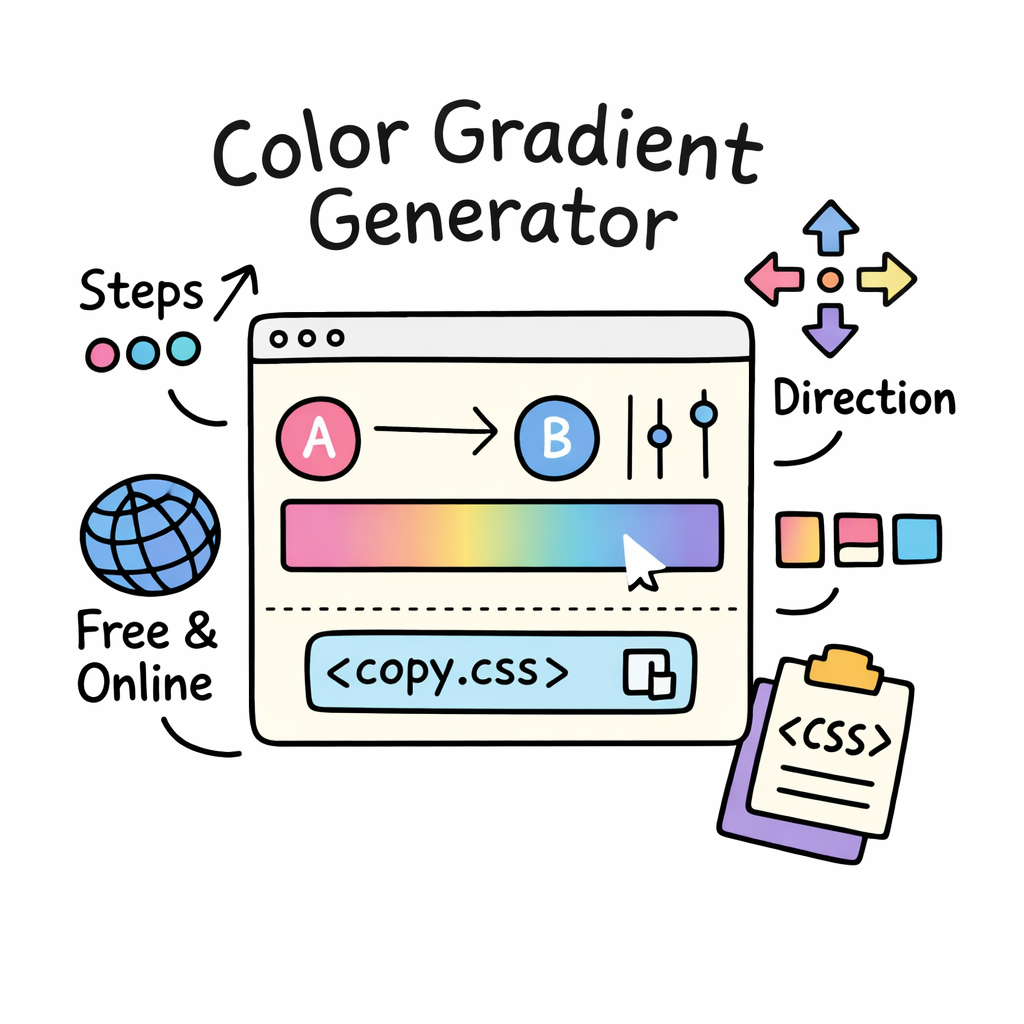 Color Gradient Generator – Free CSS Gradient Builder Tool
