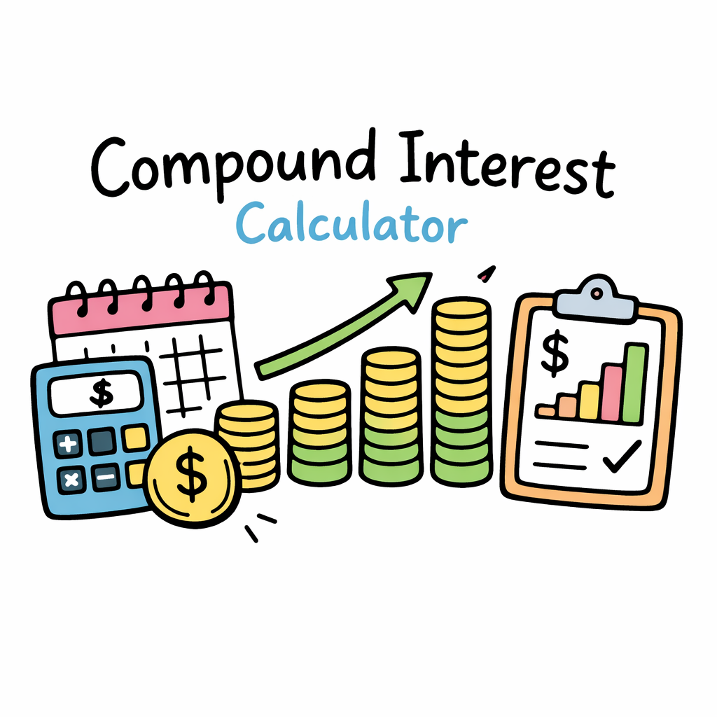 Compound Interest Calculator – With Monthly Contributions & Growth Chart