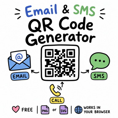 Email & SMS QR Code Generator
