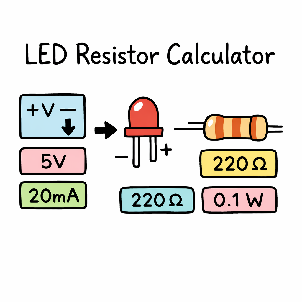 Led Resistor Calculation LED Resistor Calculator โ What Resistor Do I Need for an LED?
