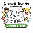 Number Bonds Worksheets