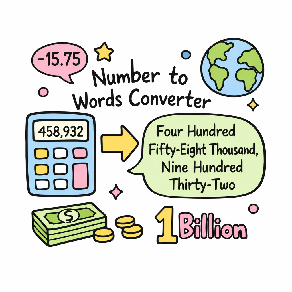 Number to Words Converter - Spell Out Numbers in Words Online