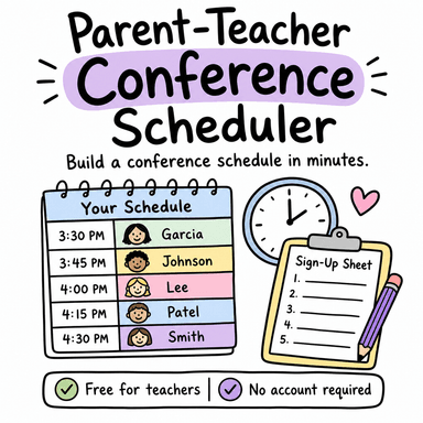 Parent-Teacher Conference Scheduler