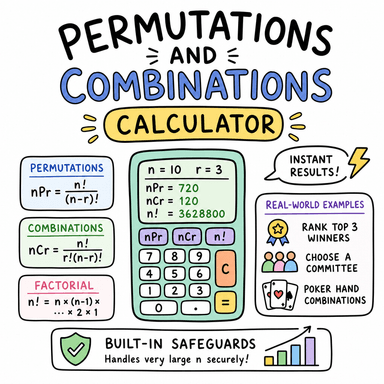 Permutations and Combinations Calculator