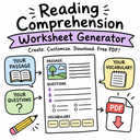 Reading Comprehension Worksheet Generator