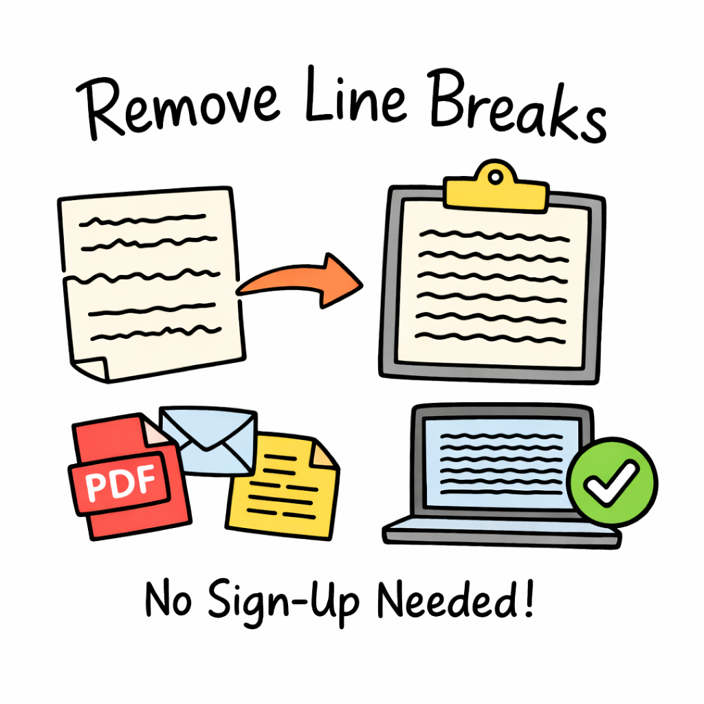 Line Break Sign Process Remove Line Breaks - Free Online Line Break Remover