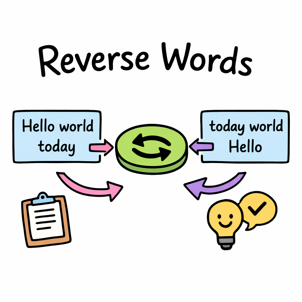 Reverse Words Online – Flip Word Order in Any Text