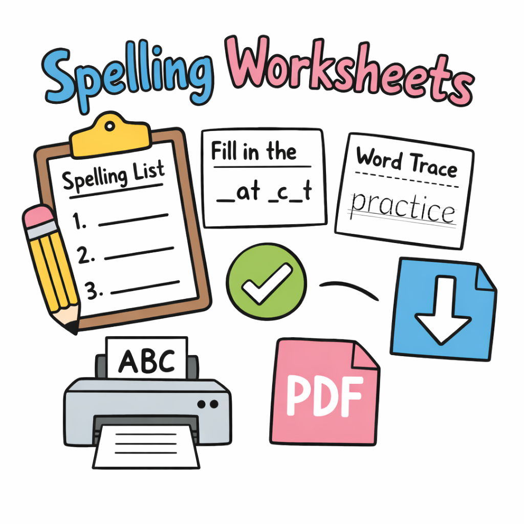 Free Spelling Worksheets Generator — Printable Spelling Practice