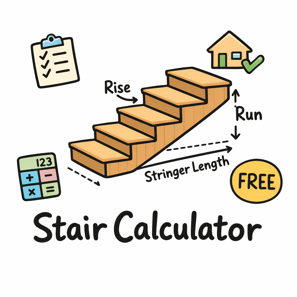 Stair Calculator – Risers, Treads & Stringer Length