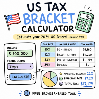 US Tax Bracket Calculator