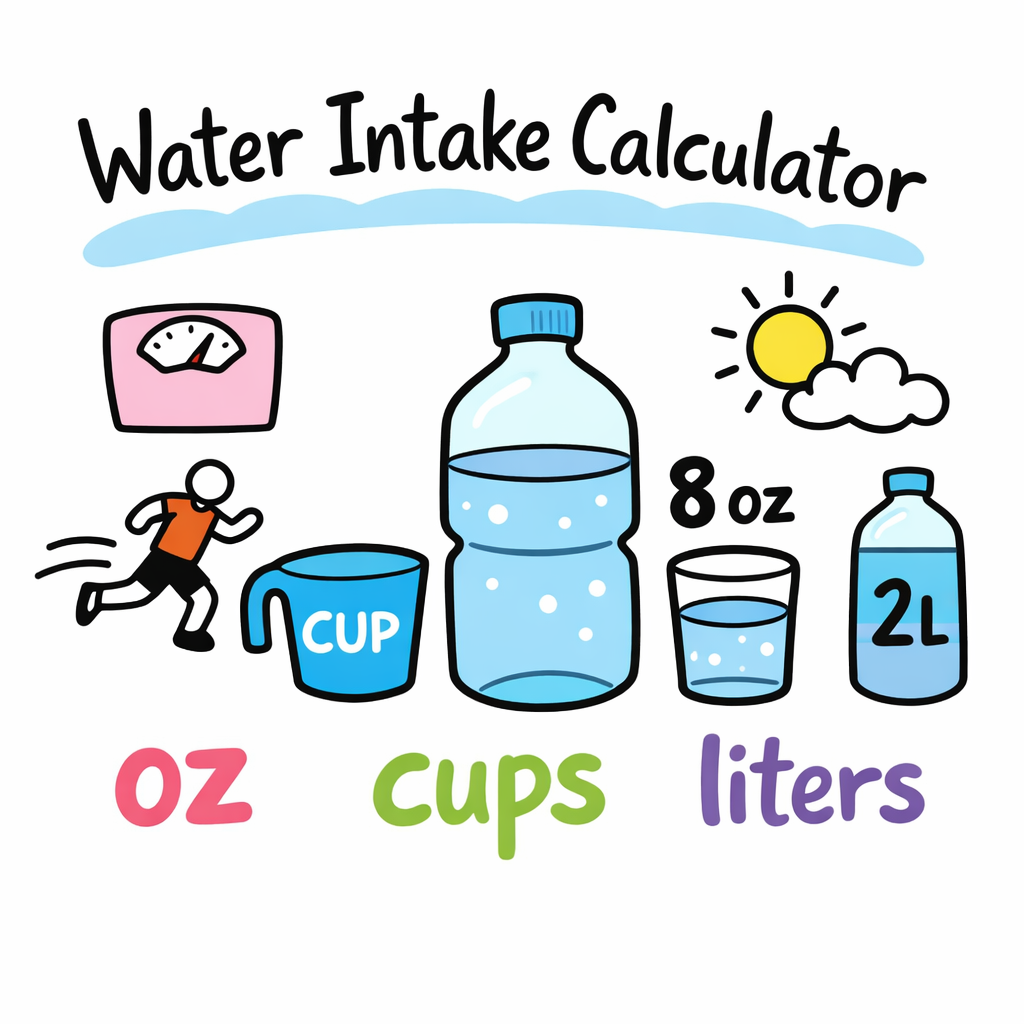 Daily Water Intake Calculator – How Much Water Should You Drink Per Day?