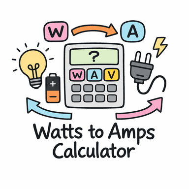 Watts to Amps Calculator