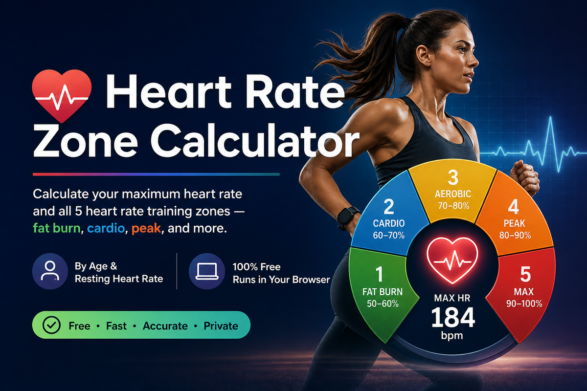 Heart Rate Zone Calculator – Find Your 5 Training Zones by Age